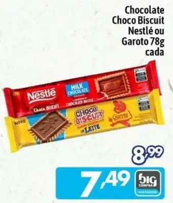 Chocolate Nestlé Choco Biscuit ou Garoto