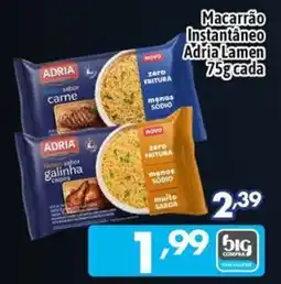 Supermercados Big Compra Macarrão instantâneo adria lamen oferta