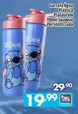 Supermercados Big Compra Garrafa Água Plástica Plasduram Pet Stitch oferta