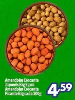 Supermercados Big Compra Amendoim Crocante Japonês Big ou Amendoim Crocante Picante Big oferta