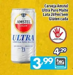 Supermercados Big Compra Cerveja Amstel Ultra Puro Malte oferta