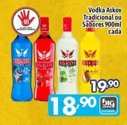 Supermercados Big Compra Vodka Askov Tradicional ou Sabores oferta