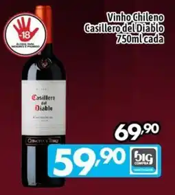 Supermercados Big Compra Vinho Chileno Casillero del Diablo oferta