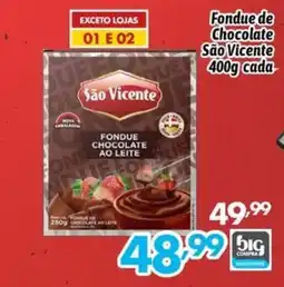 Supermercados Big Compra Fondue de chocolate ao leite oferta