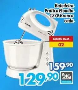 Supermercados Big Compra Batedeira Prática Mondia 127V Branco oferta