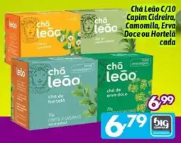 Supermercados Big Compra Chá Leão C/10 Capim Cidreira, Camomila, Erva Doce ou Hortelã oferta