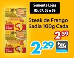 Supermercados Big Compra Steak de Frango Sadia oferta