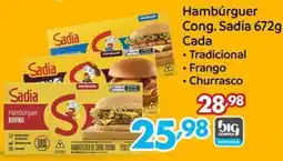 Supermercados Big Compra Hambúrguer cong. sadia 672g oferta