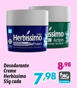Supermercados Big Compra Desodorante Creme Herbissimo oferta