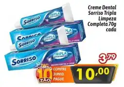 Supermercados Big Compra Creme Dental Sorriso Tripla Limpeza oferta