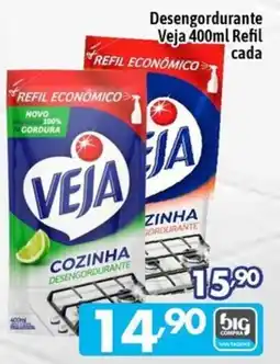 Supermercados Big Compra Desengordurante veja 400ml refil cada oferta