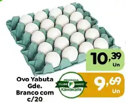 Supermercados Kawakami Ovo Yabuta Gde. Branco com c/20 oferta