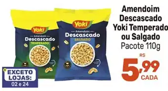 Amendoim descascado yoki temperado ou salgado