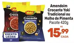 Supermercados Jau Serve Amendoin Crocante Yoki Tradicional ou Molho de Pimenta oferta