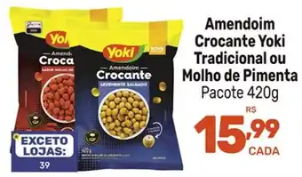 Amendoin Crocante Yoki Tradicional ou Molho de Pimenta