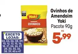 Supermercados Jau Serve Ovinhos de Amendoim Yoki oferta