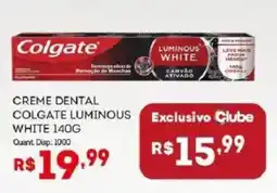 Bistek Supermercados Creme dental colgate luminous white oferta