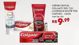 Bistek Supermercados creme dental colgate luminous white carvão oferta
