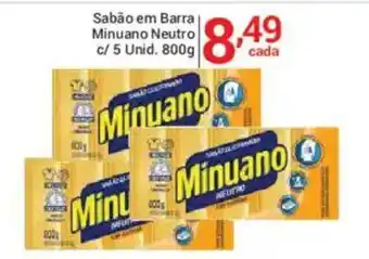 X Supermercados Sabão em barra minuano neutro oferta