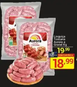 X Supermercados Linguiça Toscana Aurora oferta