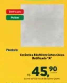 Quero Quero Cerâmica 83x83cm Cetias Cinza Retificado "A" oferta