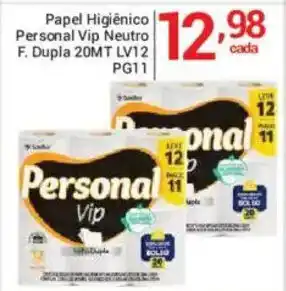 X Supermercados Papel Higiênico Personal Vip Neutro oferta