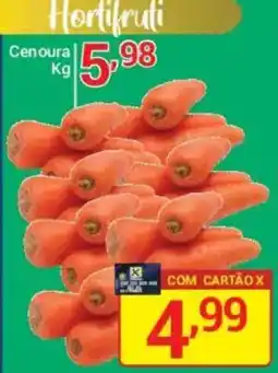 X Supermercados Cenoura oferta