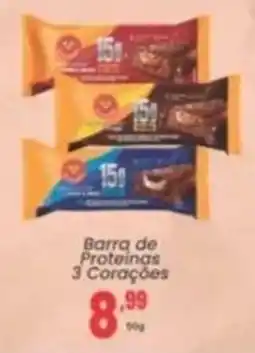Primor Supermercado Barra de Proteinas 3 Corações oferta