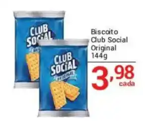 X Supermercados Biscoito club social original oferta