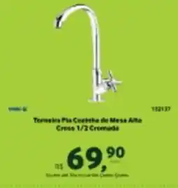 Quero Quero Torneira Pia Cozinha de Mesa Alto Cross 1/2 Cromada oferta