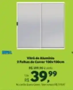 Quero Quero Vitrô de Alumínio 2 Folhas de Correr 100x100cm oferta