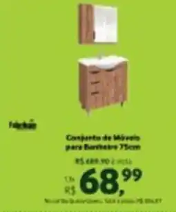 Quero Quero Conjunto de Móveis para Banheiro 75cm oferta