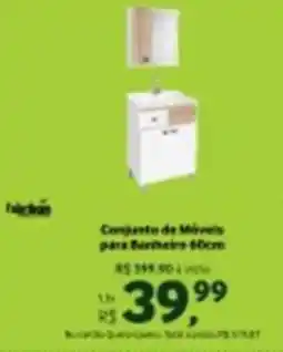 Quero Quero Conjunto de Móveis para Banheiro 60cm oferta