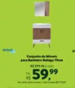 Quero Quero Conjunto de Móveis para Banheiro Maluca 70cm oferta
