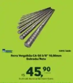 Quero Quero Ferro vergalhão ca-50 3/8" dobrado/reto oferta