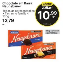 Comercial Zaffari Chocolate em Barra Neugebauer oferta