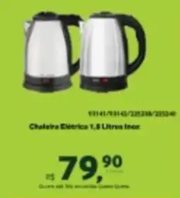 Quero Quero Chaleira Elétrica 1,8 Litros Inox oferta
