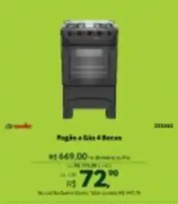 Quero Quero Pogão a Gás 4 Bocas oferta
