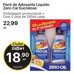 Comercial Zaffari Pack de Adoçante Líquido Zero Cal Sucralose oferta