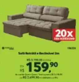 Quero Quero Sofá Retrátil e Reclinável 2m oferta