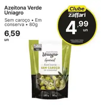 Comercial Zaffari Azeitona verde uniagro oferta