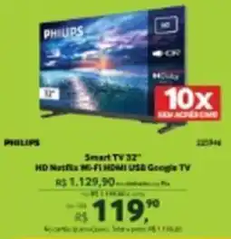 Quero Quero Smart TV 32" HD Netflix Wi-Fi HDMI USB Google TV oferta