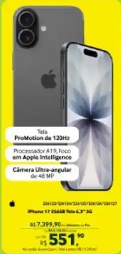 Quero Quero iphone 17 256gb tela 6,3" 5g oferta