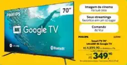 Quero Quero Philips smart tv 70" ultra hd 4k google tv oferta