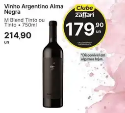 Comercial Zaffari Vinho Argentino Alma Negra M Blend Tinto ou Tinto oferta