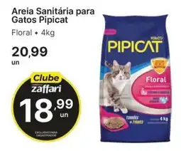Comercial Zaffari Areia Sanitária para Gatos Pipicat Floral oferta