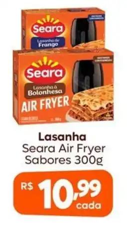 Supermercados Pague Menos Lasanha seara air fryer sabores oferta