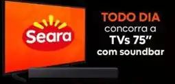 Supermercados Pague Menos Tvs 75" com soundbar oferta