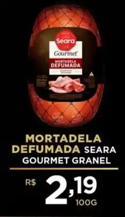 Supermercados Pague Menos mortadela defumada seara gourmet granel oferta