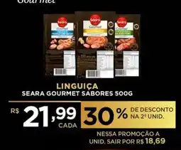 Supermercados Pague Menos Linguiça seara gourmet sabores oferta